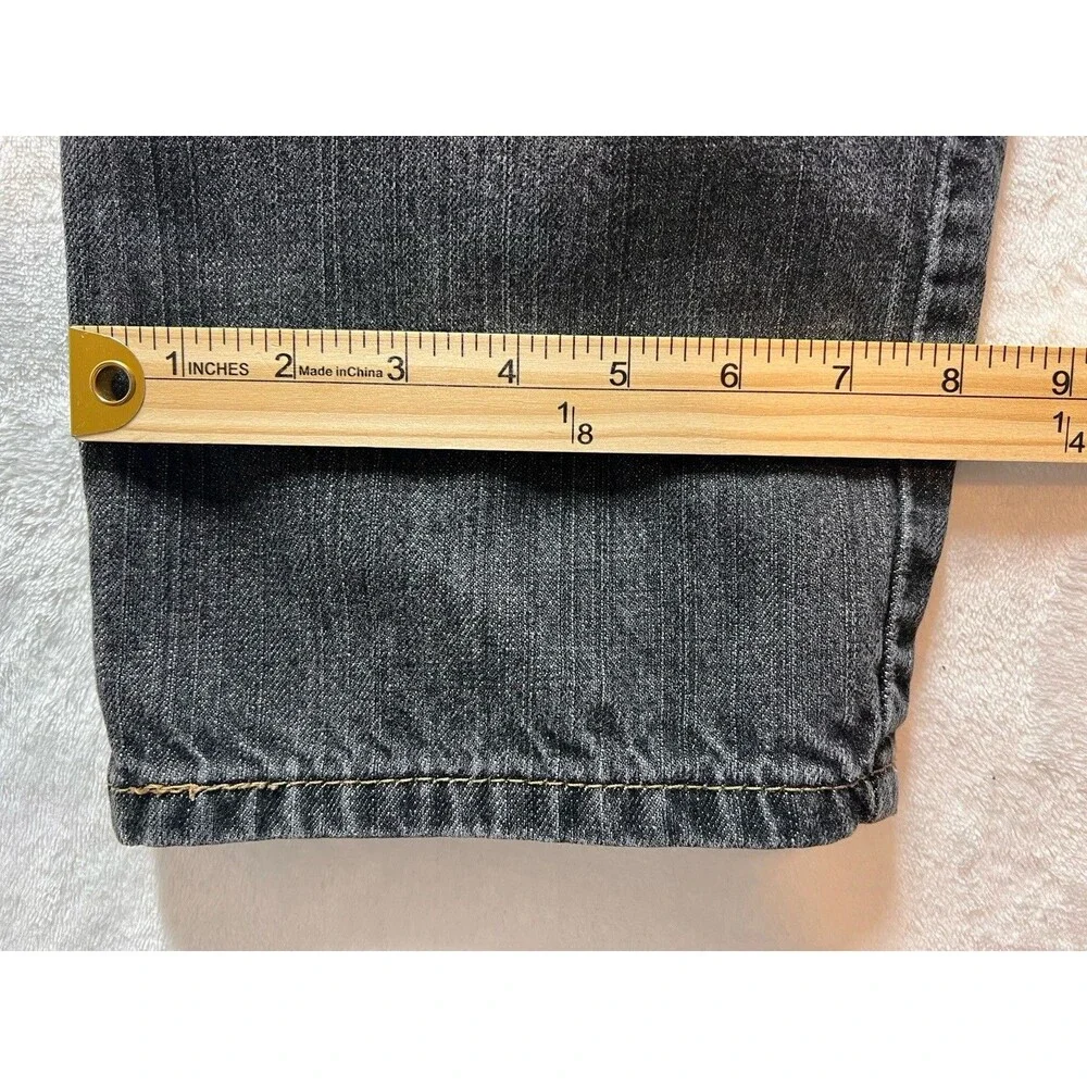 Levis 514 Slim Straight Denim Jeans Mens 36x32 Black 100% Cotton Mexico